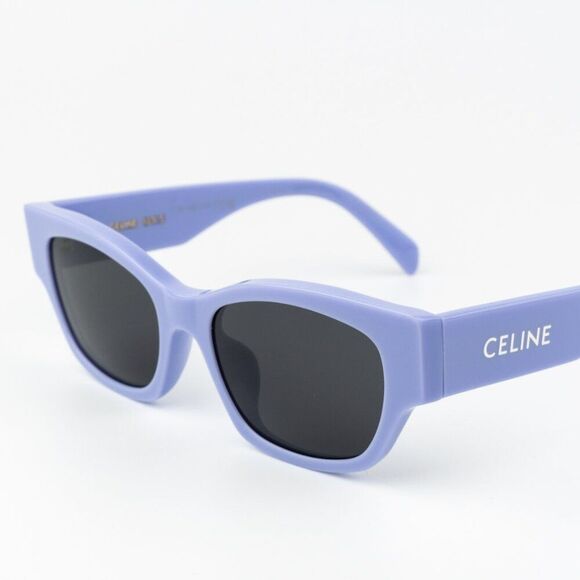 NEW Celine CL40197U 78A MONOCHROMS Shiny Lilac Smoke Unisex Cat Eye Sunglasses - Picture 6 of 11